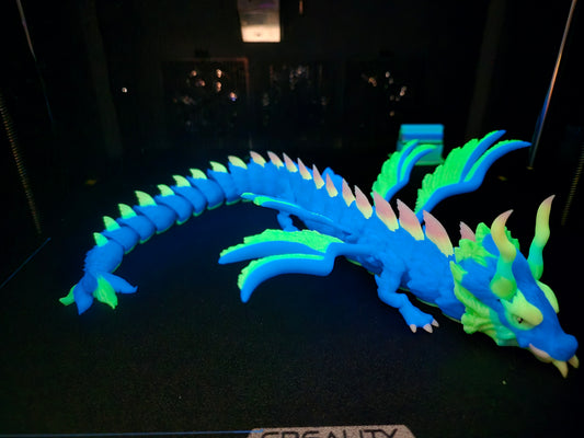 🐉✨ Glow Dragon – Articulated Fantasy Dragon (3D Printed, Multi-Color)