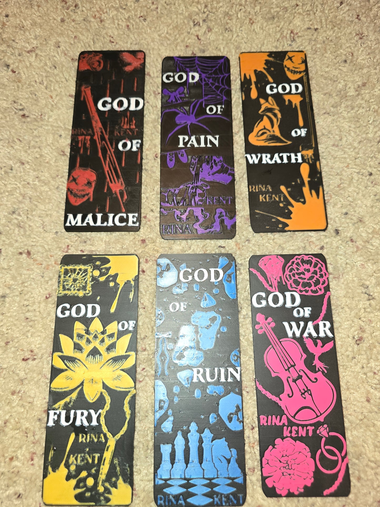 Legacy of Gods Inspired 3D Printed Bookmarks – Dark Romance Bookish Bookmark